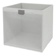 The storage box can store files, paper and all your other essentials. 13 8x12 8 Grey Bin W Mesh Front At Home