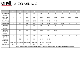 anvil 980 size chart best picture of chart anyimage org