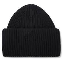 Black Logo Appliqued Ribbed Wool Beanie Acne Studios Mr Porter Wool Beanie Cable Knit Hat Beanie