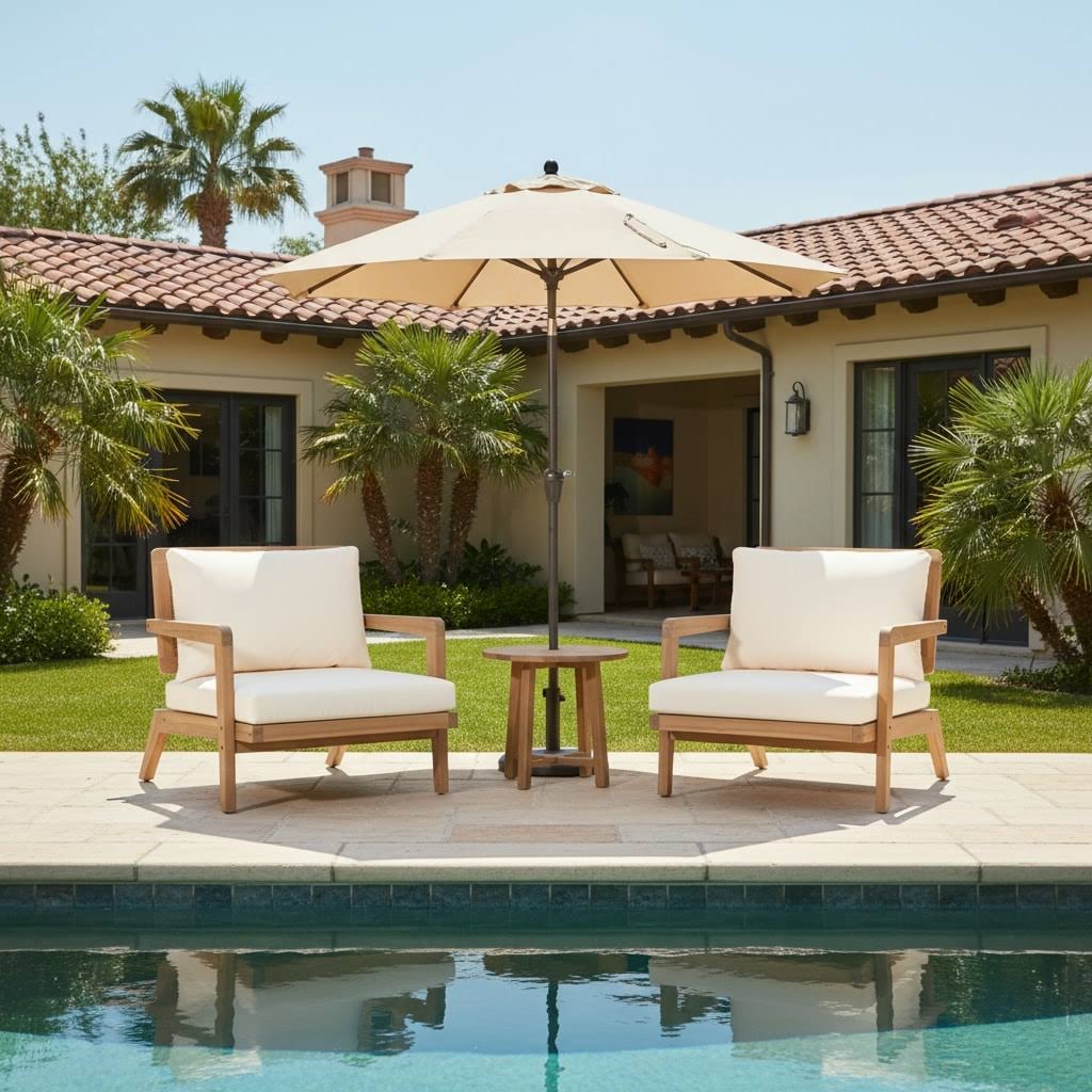 Christopher Knight Home Dax Outdoor Acacia Wood Lounge Chair with Wicker Backrest & Cushions NFusion