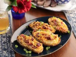 Twice Baked Potatoes Recipe Food Network Recipes Baked Potato Recipes Twice Baked Potatoes