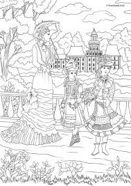 1899 1905 day and evening dress for ladies gentlemen and young ladies. Fashion And Style Woman With Children Favoreads Coloring Club