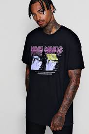 Black And Purple Graphic Tees Neon Design Oversized T Shirt Mens Designer Tops Streetwear Tshirt Neon Outfits