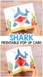 With father's day just around the corner, my children and i have been busy thinking of creative ways to use the materials we have on hand to make something special for dad and grandpa. Shark Pop Up Card Easy Peasy And Fun