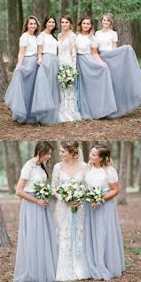 Long Bridesmaid Dresses With Lace Bridesmaid Dresses With Two Piece Bridesmaid Dresses Dusty Blue Bridesmaid Dresses Blue Bridesmaid Dresses