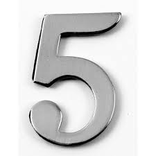 Chiffre 5 Adhesif En Laiton Plaque De Signalisation Numero De Maison Chiffres Lettres Balisage Potence Plaque P Numero Maison Potence Chiffre 5