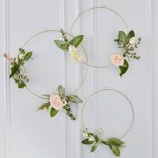 Hula Hoop Deko Reifen Gold Hangedekoration Ringe Gold 3er Set Hangende Dekorationen Blumenhochzeit Hochzeitsdekoration