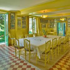 Forget The Gardens The Best Part Of Giverny Is Monet S Kitchen Yellow Dining Room Giverny Monet Giverny