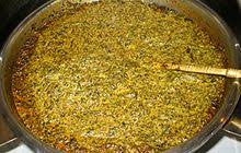 Saga' the traditional vegetable (saget : Saag Wikipedia