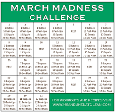 March Madness Fitness Challenge March Madness Fitness Challenge Workout Challenge Full Body Workout Challenge