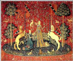 15th century, in the meaning defined at sense 1a. Unicorn Tapestries Unicorn Tapestries Medieval Tapestry Art