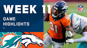 Get the latest denver broncos tv channel, news, videos, rosters, stats, schedule, and broncos football gameday ways to watch. Dolphins Vs Broncos Week 11 Highlights Nfl 2020 Youtube