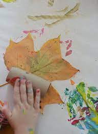 Process Art Leaf Painting With Kids Toddler Art Projects Preschool Art Projects Arts And Crafts For Teens Leaf prints are fun and easy crafts for kids of all ages. process art leaf painting with kids
