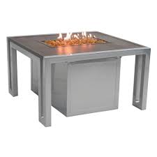 This fire pit can double as a concrete table and can. Castelle Icon 32 Square Coffee Table With Firepit Rsf32wl