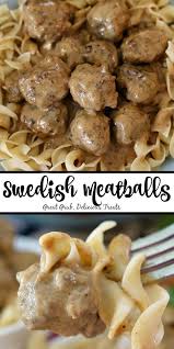 Swedish Meatballs Are Deliciously Seasoned Cooked In A Thick Gravy Sauce And Served Over Egg Noodles Mashed Potatoes In 2020 Recipes Beef Recipes Easy Beef Recipes