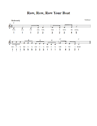 North american distributor of hugh tracey kalimbas, thumb pianos, kalimba music, kalimba songs. Row Row Row Your Boat Easy Kalimba Sheet Music And Tab With Chords And Lyrics