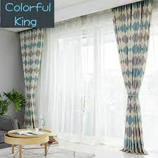Maybe you would like to learn more about one of these? Geometric Pattern Window Curtains Blackout For Living Room Kitchen Bedroom Treatment Diamond Drapes Blue Yellow Curtains Aliexpress