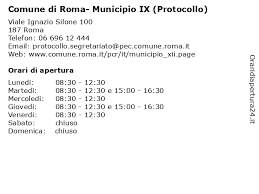 Monolocale via ignazio silone, 1, senago senagovia ignazio silone , 1. á Orari Di Apertura Comune Di Roma Municipio Ix Protocollo Viale Ignazio Silone