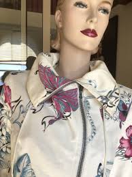 Vtg 80s Laurel (escada) White Patterned Jacket S
