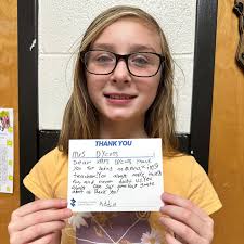 thanksCCSD gives students the opportunity to share how a teacher or other  staff member has made a positive difference in their life! Here's one from  Carmel ES third-grader Addie Hayes to teacher