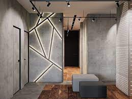 Luxury Apartment With An Industrial Vibe And A Cool Hallway Interior Wall Design Industrial Style Interior Hallway Designs