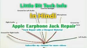 How many wires are in a headphone jack? Apple Iphone Earphones Earpods Jack Repair Headphone Repair Youtube