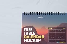 Realistic calendar with wood standing psd mockup. Calendar Mockup Free Psd Download Zippypixels
