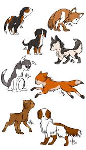 Chibi Dog Adopts Sold By Whalebutt On Deviantart Chibi Dog Dog Drawing Animal Drawings