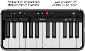 Klavier tastatur oktave mit aufklebern stockfoto bild. Spielen Des Keyboards In Garageband Fur Das Iphone Apple Support