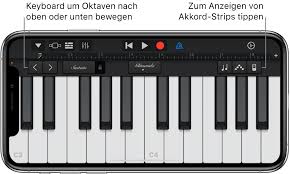 Wenn allerdings alle tasten weiß wären, könnte man die einzelnen tasten nur. Spielen Des Keyboards In Garageband Fur Das Iphone Apple Support