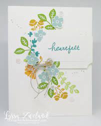 The below card is the featured card of today's video. Lovely You Five Clean And Simple Cards Song Of My Heart Stampers
