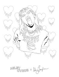 Miley Cyrus Coloring Pages In 2020 Miley Cyrus Happy Hippie Foundation Coloring Pages