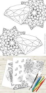 Gem Coloring Pages Crystal Adult Coloring Book Pdf Instant Download Printable Coloring Book For Adults With Images Coloring Books Coloring Pages Printable Coloring Book