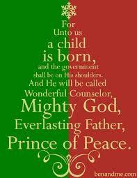 For Unto Us a Child Is Born (Isaiah Christmas Tree Print) - Ben and Me