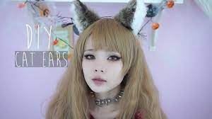 Made with swarovski crystals that were purchased from a local/family owned sewing store. Diy Easy Realistic Cat Ears Diy Cat Ears Cat Furry Cat Ears