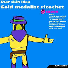 In this guide, we featured the basic strats & stats, featured star power and super attacks! Gold Medalist Ricochet Star Skin Idea If You Want To Repost Tag Me Brawlstarspoland Brawlstars Brawlstarsskins Stars Ricochet Brawl