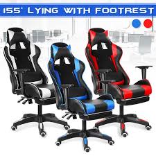 Between the backrest and your body are neck and back. Gaming Chair Racing Style High Back Office Swivel Chair Reclining Ergonomic Chair With Headrest Backrest Armrests Footrest Walmart Com Walmart Com
