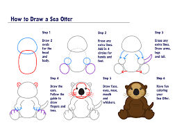 Learn How To Draw A Sea Otter Wkn Webkinz Newz Otter Art Otter Birthday Cute Easy Drawings