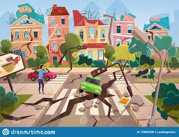 Com o idealista é fácil. Desastre Del Terremoto Con Las Grietas De Tierra Realistas Y Pequeno Diseno Destruido Del Ejemplo Del Vector De Las Casas De Ciud Ilustracion Del Vector Ilustracion De Realistas Casas 129802445