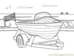 Free Printable Boat And Trailer Coloring Page Coloring Name B107 Develop