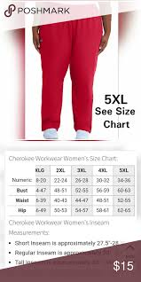 Plus Size Red Scrub Pants From The Cherokee Workwear