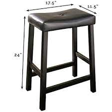 Roadhouse saddle leather counter stool. Buy Crosley Furniture Upholstered Saddle Seat Bar Stool Set Of 2 24 Inch Black Online In Indonesia B003w9d8iw