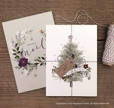 Alaa abuamra 's intricate design for york university is inspired by the school's iconic architecture. Pack Of Luxury Christmas Tree And Wreath Cards By Stephanie Davies Notonthehighstreet Com