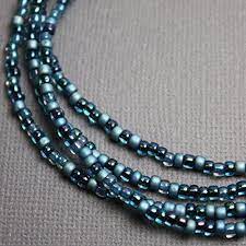 Blue Seed Bead Necklace Multi Color Blue Single Strand Short To Long Handmadeatamazon Beadneckl Beaded Bracelets Seed Bead Bracelets Beaded Bracelet Patterns