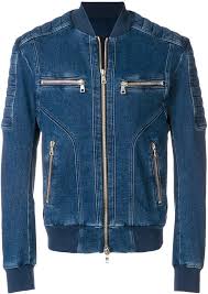 Balmain Quilted Zipped Denim Jacket Jackets Men Fashion Denim Jacket Denim Jacket Men