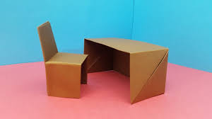 Origami Table And Chair How To Make Paper Furniture Paper Furniture Origami Table Origami Furniture