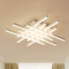 31 39 Wide Led Living Room Flushmount Lighting With Traverse Acrylic Shade White Flush Mount La Ceiling Lights Led Ceiling Light Fixtures White Ceiling Light