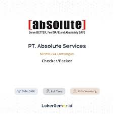Semarang autocomp manufacturing indonesia) guna membangun pasar lebih besar dan efektif didalam pekerjaan yang mempunyai motivasi tinggi dibutuhkan karyawan yang profesional dan. Lowongan Kerja Checker Packer Di Pt Absolute Services Lokersemar Id