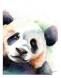Panda Bear Painting Watercolor Panda Original Watercolor Panda Artwork Panda Decor Giant Panda Painting Panda Bear Paintings Panda Art Animal Paintings