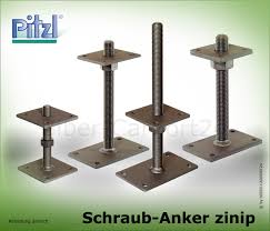 Der pfostenträger ist aus robustem, verzinktem stahl gefertigt und eignet sich zum einsatz im außenbereich. Pitzl Pfostentrager Mit Gewindestange Hohenverstellbar